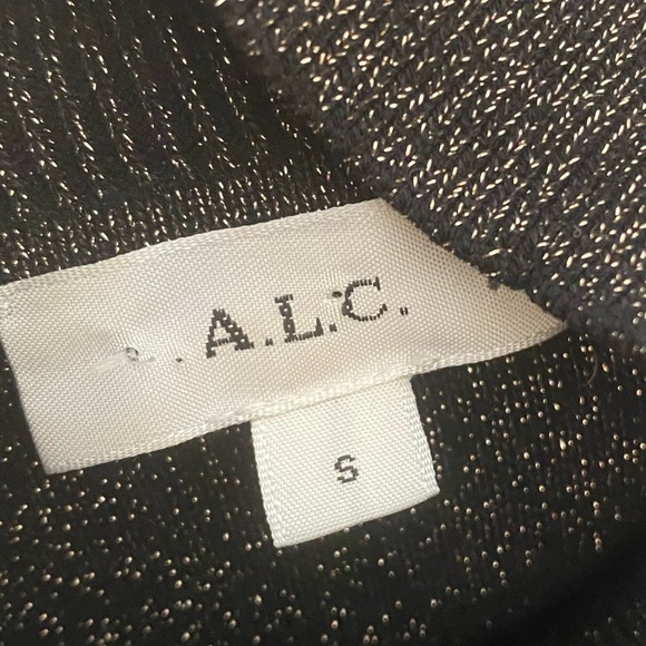 A.L.C. Samuel Metallic Puff Sleeve Sweater - Picture 8 of 9